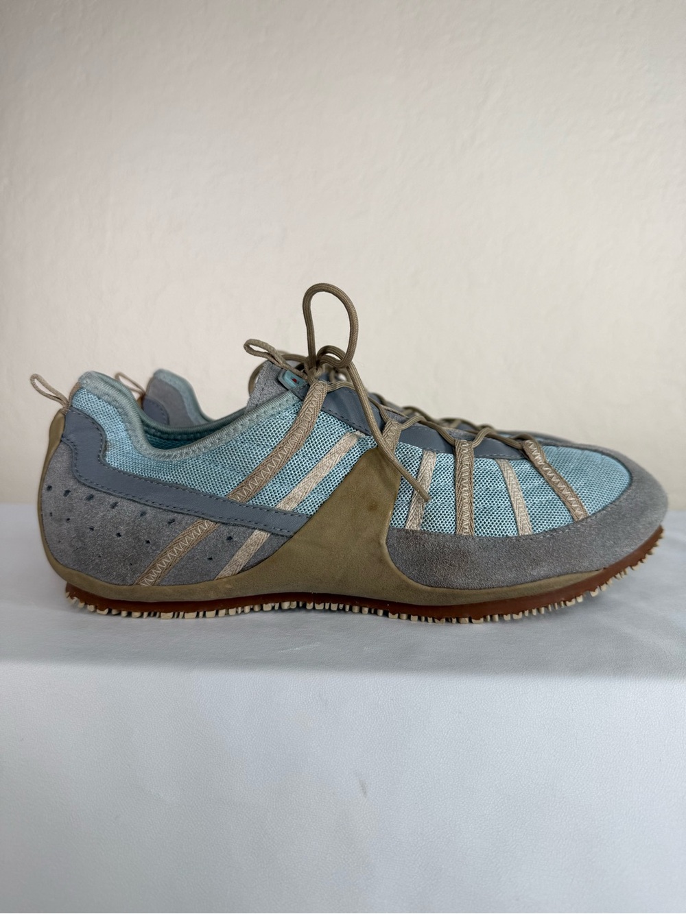 Tsubo Chara Suede Leather Y2K Lace Up Athletic Sneakers Size 10 US
